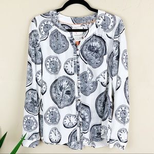 52 Conversations by Anthropologie Blouse Sz 10